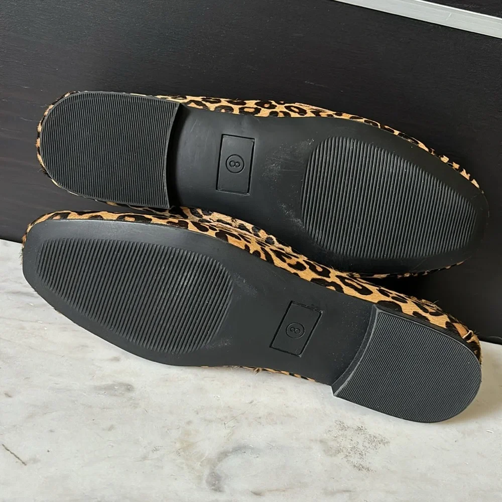 American Rag Cammie Calf Hair Penny Loafers Leopard Print